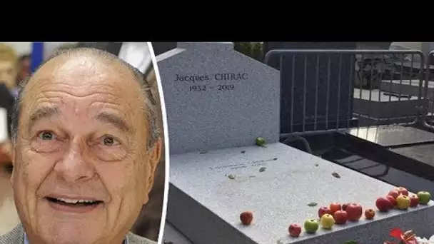 Tombe de Jacques Chirac  ces curieux objets qui ont été déposés à la Toussaint