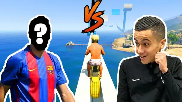 J'AFFRONTE UN JOUEUR DE FOOT PRO DU BARCA SUR GTA 5 ! (Il est chaud)