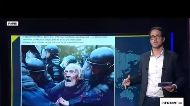 Manifestations contre la réforme des retraites: un homme âgé a-t-il été maltraité par des CRS ?