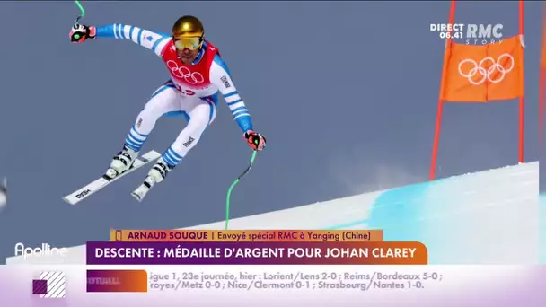 Johan Clarey remporte la médaille d'argent de descente !