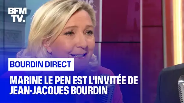 Marine Le Pen face à Jean-Jacques Bourdin en direct