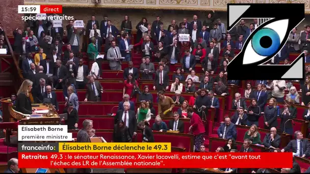 [Zap Actu] Elisabeth Borne déclenche le 49.3 La NUPES quitte l’assemblée Mélenchon énervé (17/03/23)