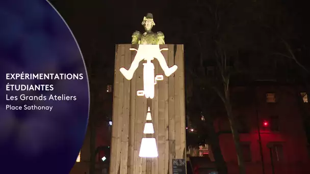 Fête des lumières de Lyon 2022 : expérimentations étudiantes, place Sathonay