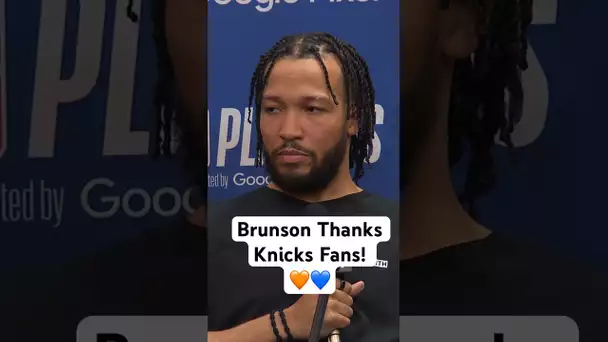 Jalen Brunson pays homage to the Knicks Fans for their ENTHUSIASM in the postseason! 🙌🧡| #Shorts