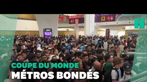 Argentine-France: les images impressionnantes du métro bondé au Qatar