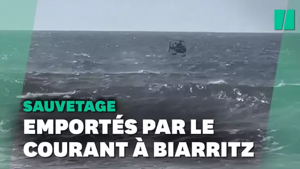 Impressionnant sauvetage de baigneurs emportés par une baïne à Biarritz