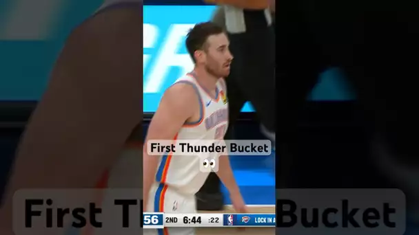 Gordon Hayward Gets His First Bucket As A Thunder! 👀🔥| #Shorts