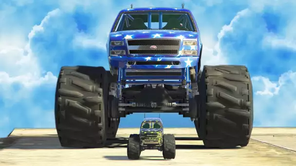 GTA 5 - CE MINI MONSTER TRUCK PEUT-IL SAUTER AU-DESSUS DE 20 TAXIS !?