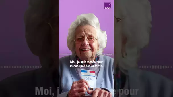 Irène, qui a voté pour la première fois en 1945, raconte son bonheur d'avoir enfin accédé aux urnes