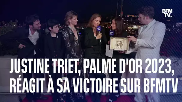 Festival de Cannes: Justine Triet réagtit sur BFMTV après sa Palme d'Or