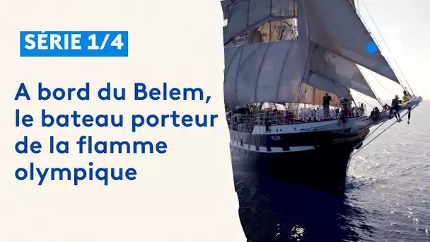 À bord du Belem, le bateau qui amènera la flamme olympique à Marseille le 8 mai