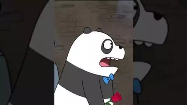 Panda a un rendez-vous #WeBareBears 😂 #SaintValentin #fleur