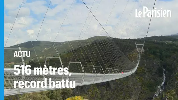 Voici le pont suspendu pour piétons le plus long du monde
