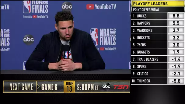 Klay Thompson Press Conference | NBA Finals Game 5