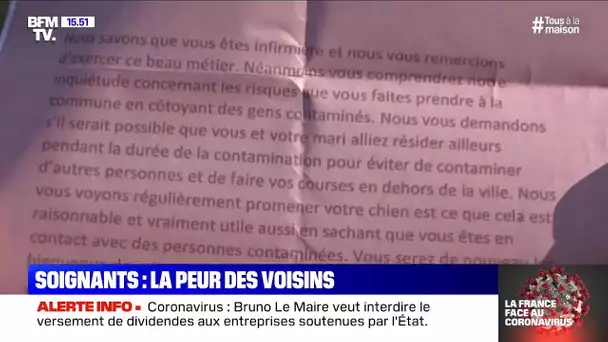 Coronavirus: colère d'une infirmière qui a reçu une lettre lui demandant "d'aller résider ailleurs"