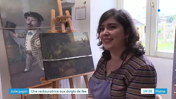 Sarthe : Julie, restauratrice de tableaux