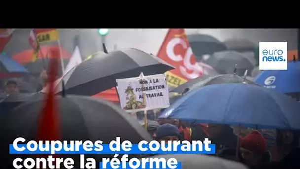 Plusieurs coupures de courant en France pour protester contre la réforme des retraites