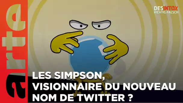 Les Simpson, visionnaires du nouveau nom de Twitter ? - Désintox | ARTE