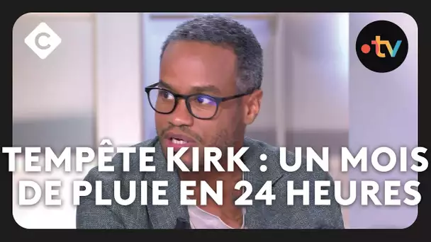 Tempête Kirk : un mois de pluie en 24 heures - C à vous - 09/10/2024