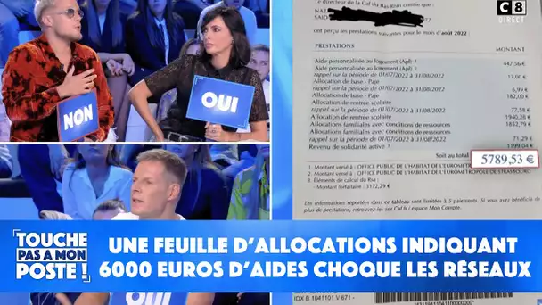 Une feuille d’allocations indiquant 6000 euros d’aides choque les réseaux