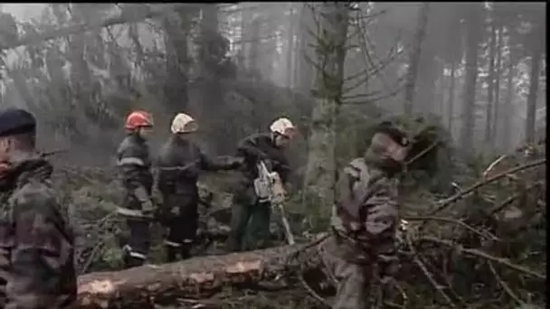 Visite de J. Chirac en Corrèze suite tempête