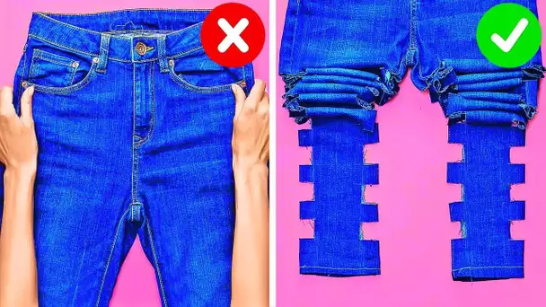 ASTUCES BRILLANTES POUR LES VÊTEMENTS || INCROYABLES IDÉES DE JEANS POUR AMÉLIORER TON STYLE