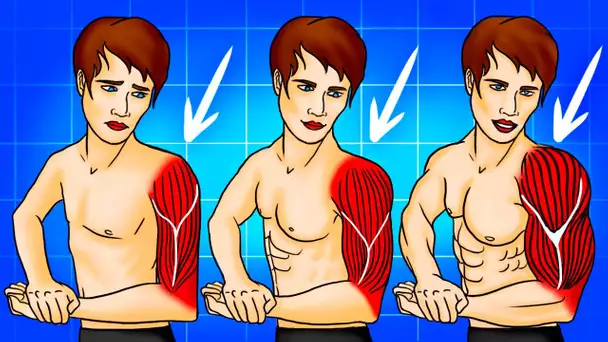 7 exercices faciles pour développer de gros muscles de bras (entraînement pour débutants)