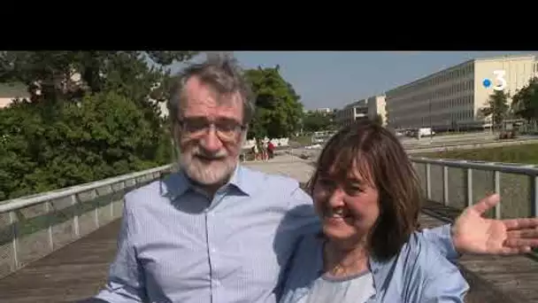 Retour d un couple islandais a la fac de Caen 50 ans après