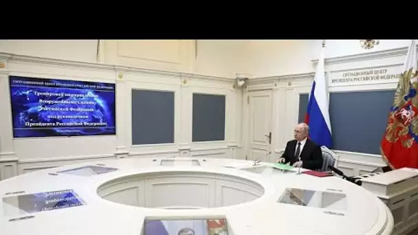 Poutine supervise des tirs d'essai de missiles visant à simuler une frappe nucléaire