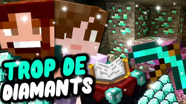 ON MINE PLEIN DE DIAMANTS AVEC NOTRE INCROYABLE PIOCHE ! | SURVIE MINECRAFT GUILLAUME & KIM