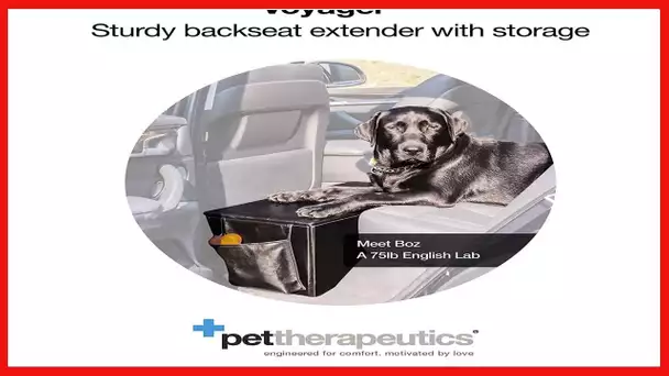 Enchanted Home Pet Orthopedic Sturdy Backseat Extender with Storage Black, Large (51 - 100 lbs)