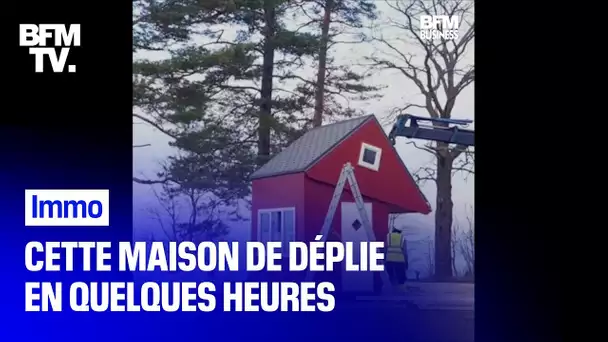 Cette petite maison en bois se déplie et se replie en quelques heures