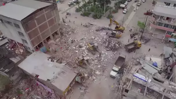 Les ravages d'un séisme en Amérique latine