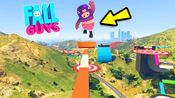 IL CRÉE UN PARKOUR FALL GUYS SUR GTA 5 ! (Trop stylé)