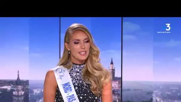 Première interview télé d'Agathe Cauet élue Miss Nord Pas-de-Calais