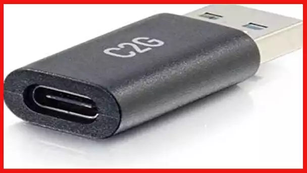 C2G USB-C Female to USB-A Male SuperSpeed USB 5Gbps Adapter Converter