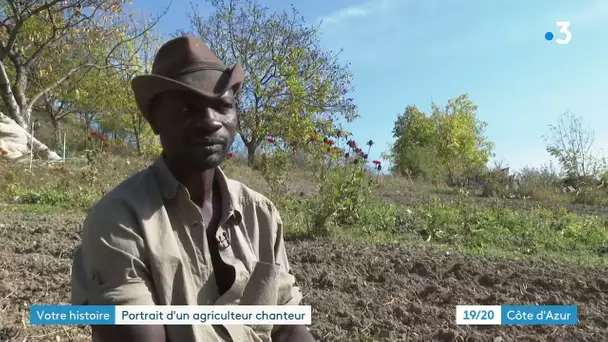 Portrait d'un paysan chanteur dans un village des Alpes-Maritimes