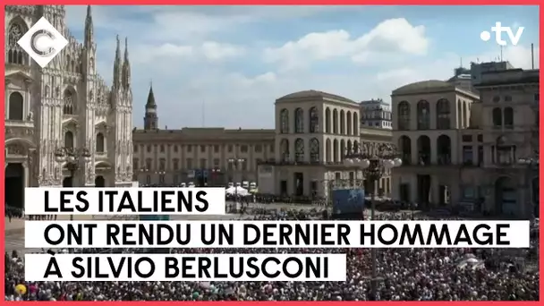 Des milliers d’Italiens disent adieu à Berlusconi - La Story - C à Vous - 14/06/2023