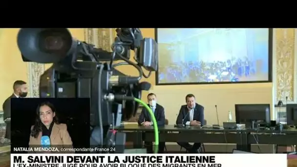 Début du procès de Matteo Salvini jugé pour avoir bloqué des migrants en mer • FRANCE 24