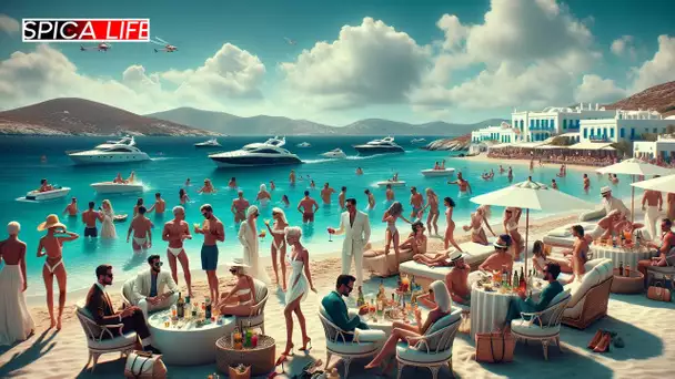 Fêtards et jet setters à Mykonos, les vacances extravagantes à prix d'or