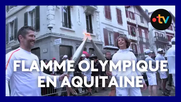 La flamme olympique traverse les Pyrénées-Atlantiques, la Dordogne et la Gironde