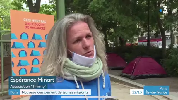 Un nouveau campement de mineurs isolés étrangers installé à Paris