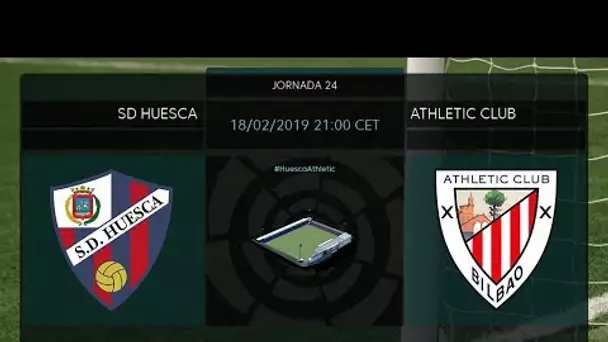 Calentamiento SD Huesca vs Athletic Club