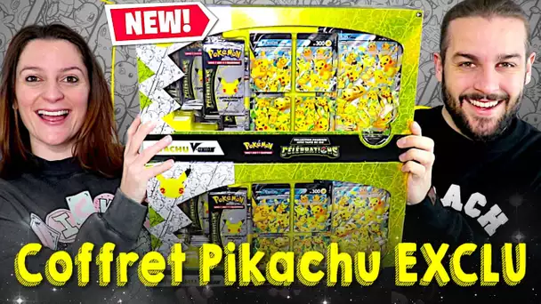 ON OUVRE LE COFFRET POKEMON PREMIUM PIKACHU V UNION EXCLU ! OUVERTURE 25 ANS POKEMON