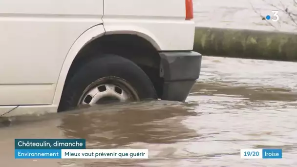Mieux prévenir les crues de l'Aulne (3 janvier 2023) : un projet de retenues sèches d'eau en amont
