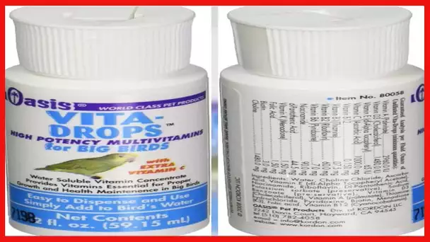 OASIS #80058 Vita Drops for Big Birds, 2 oz.