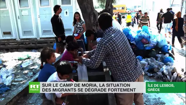 Migrants : dans le camp de Moria, sur l'île grecque de Lesbos, les conditions de vie se dégradent