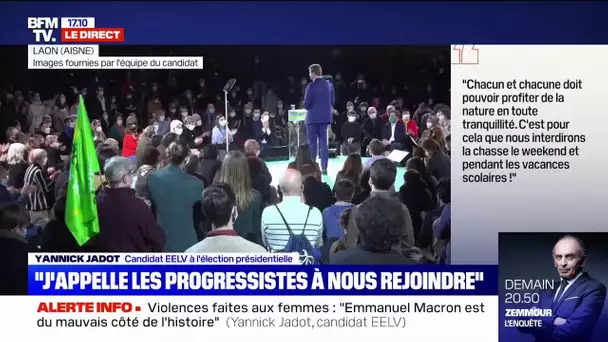 Retrouvez l'intégralité du premier meeting de campagne de Yannick Jadot, à Laon dans l'Aisne