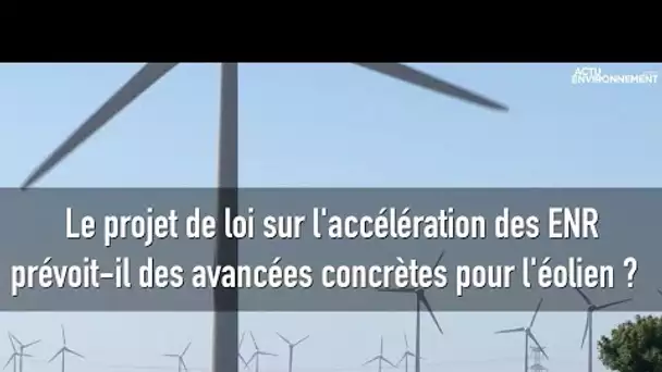 « Le projet de loi ENR propose des avancées positives pour faciliter l’éolien »