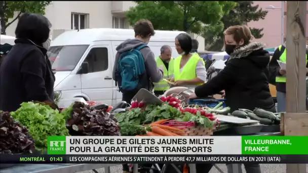 Des Gilets jaunes militent pour la gratuité des transports à Villeurbanne